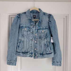 Gap Puff Sleeve Icon Denim Jacket